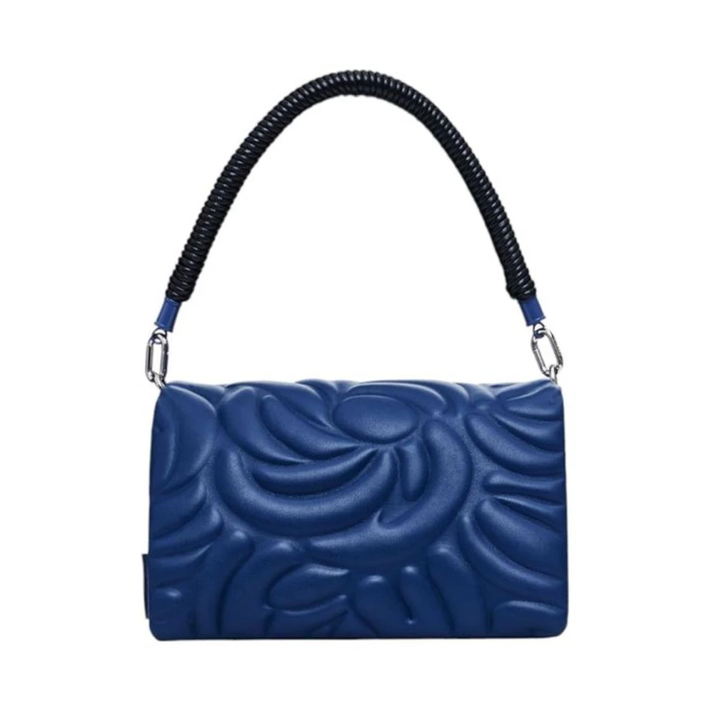 Desigual Damski Niebieski Torebki, Kobieta, One Size, Elegancka Torba Z Poliuretanu Kolekcja Damska