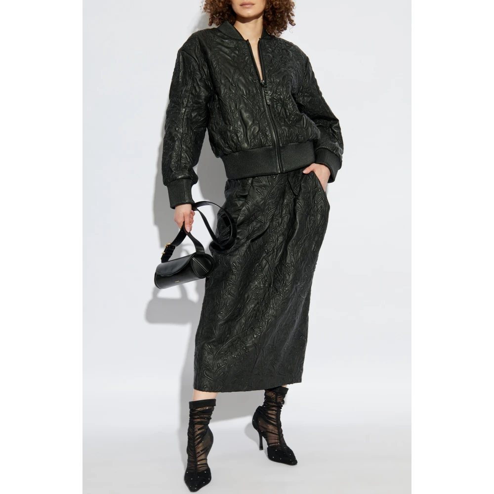 Munthe Leren rok 'Faith' Black Dames