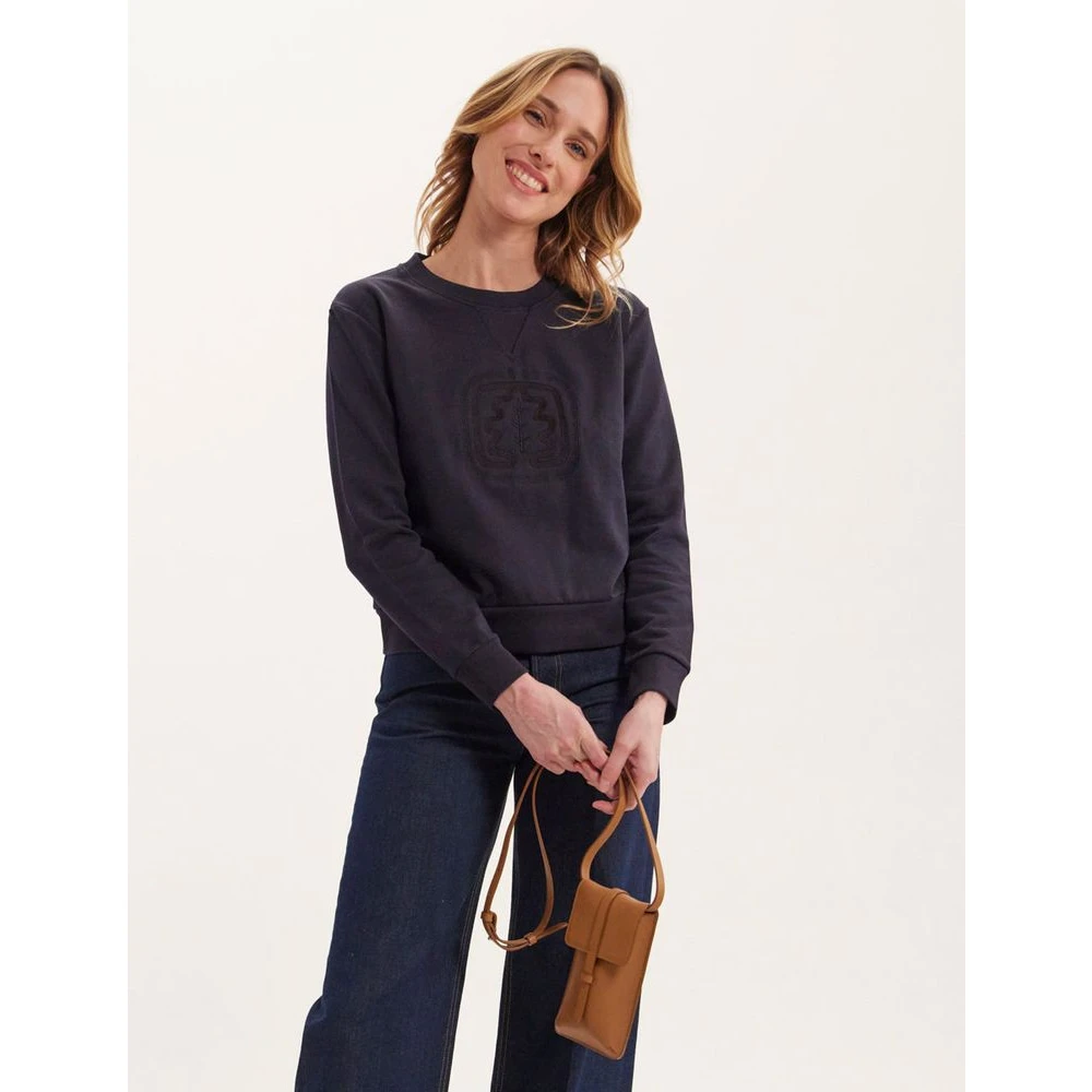 Ines De La Fressange Paris Clémence navy blue sweater Clémence navyblauwe trui Blue Dames