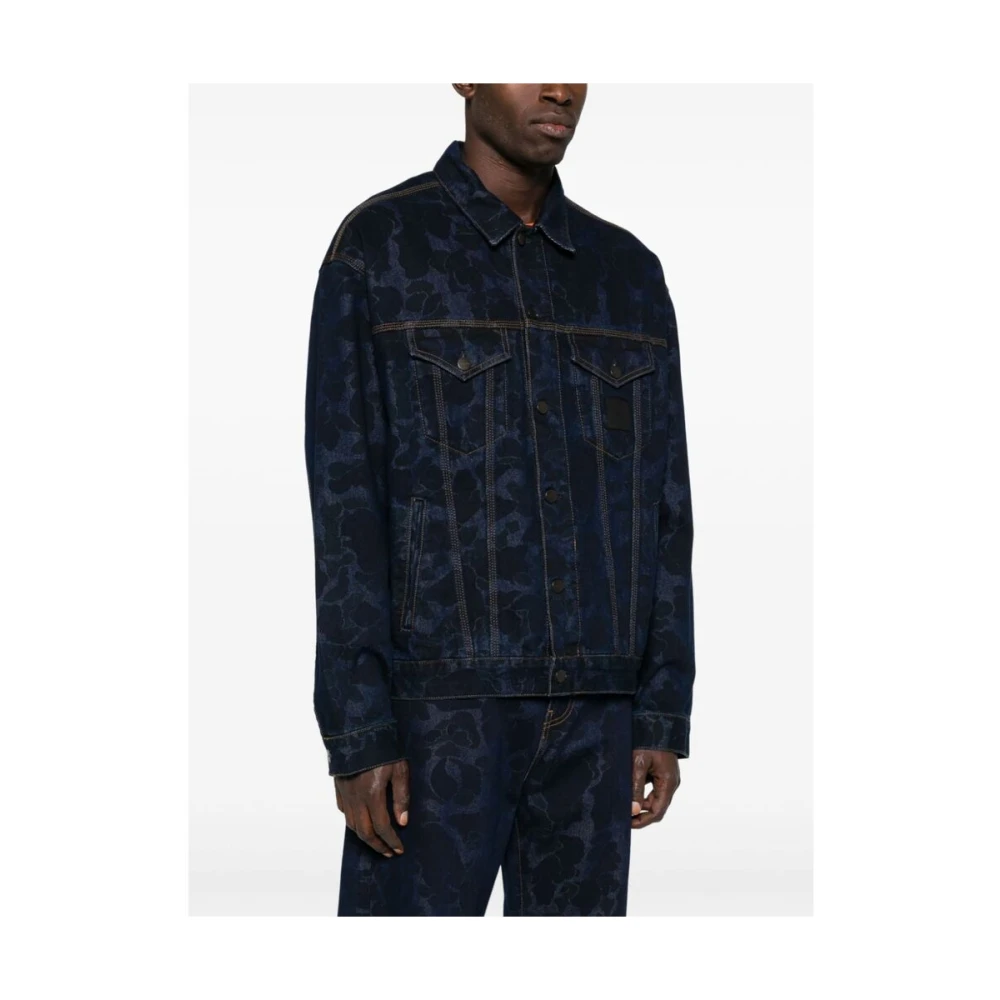 Carhartt WIP Indigo Camo Denim Jack Blue Heren