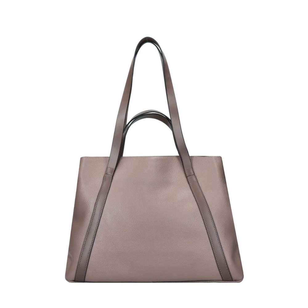 Rebelle Elegante Leren Shopper Tas Galaxy Collectie Brown Dames
