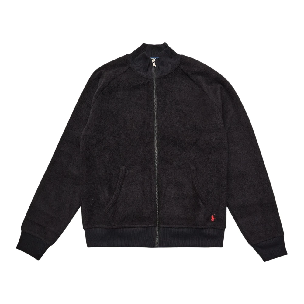 Ralph Lauren Felpa Mock Zip Nera Black, Herr