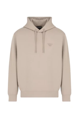 Herrhoodie med liten logotyp
