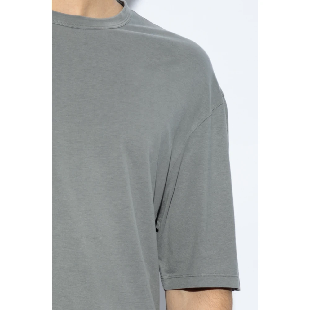 Officine Générale Crew Neck T-Shirt Gray Heren