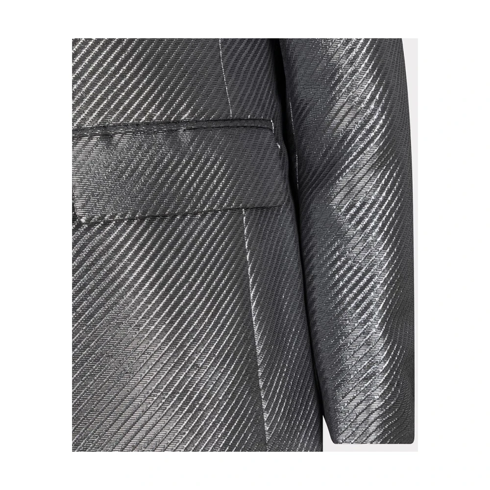 Esqualo Metallic Blazer in Zilver Gray Dames