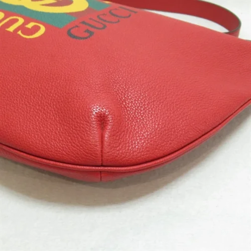Gucci Vintage Pre-owned Leather shoulder-bags Red Dames