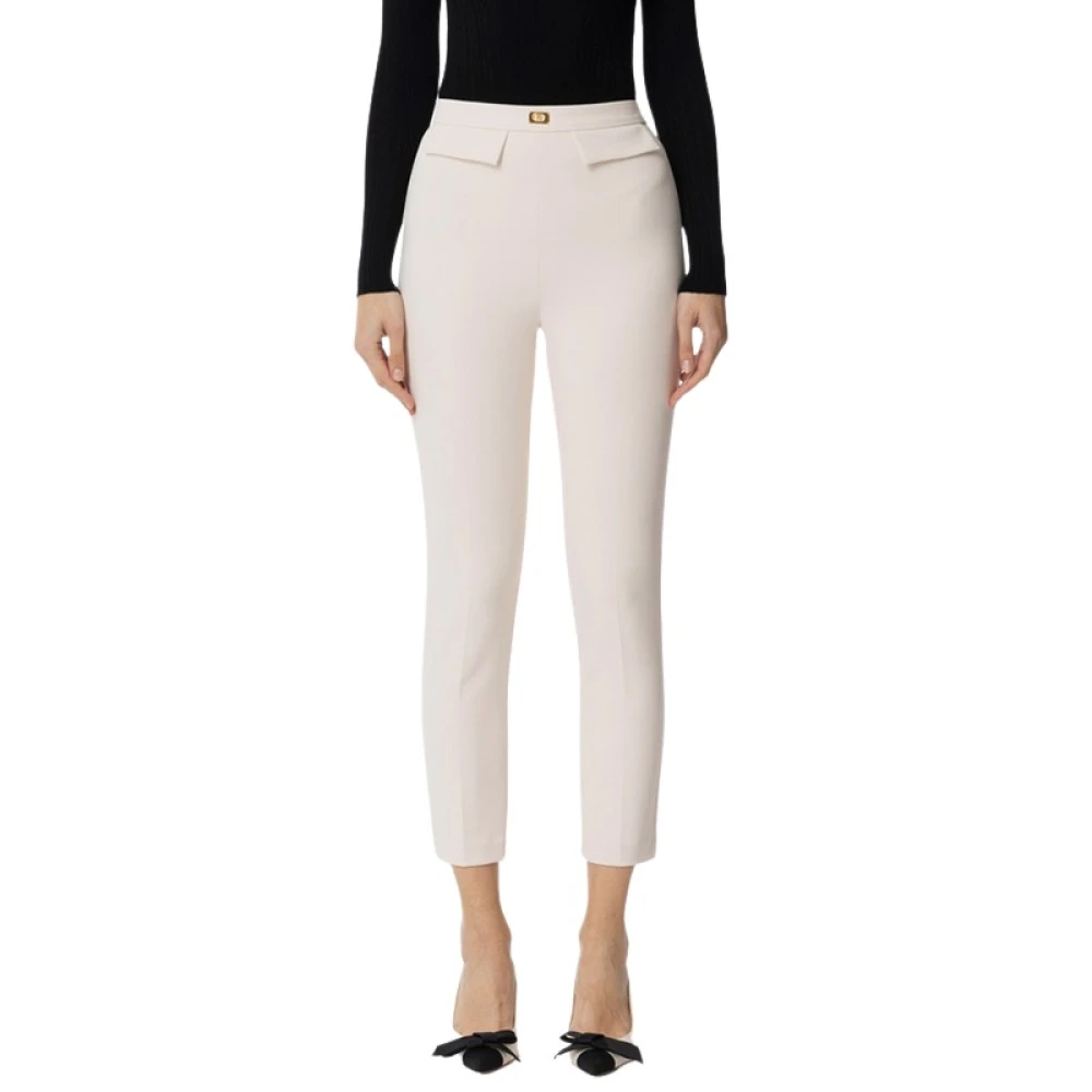 Trousers > Cropped Trousers - - Elisabetta Franchi - Modalova