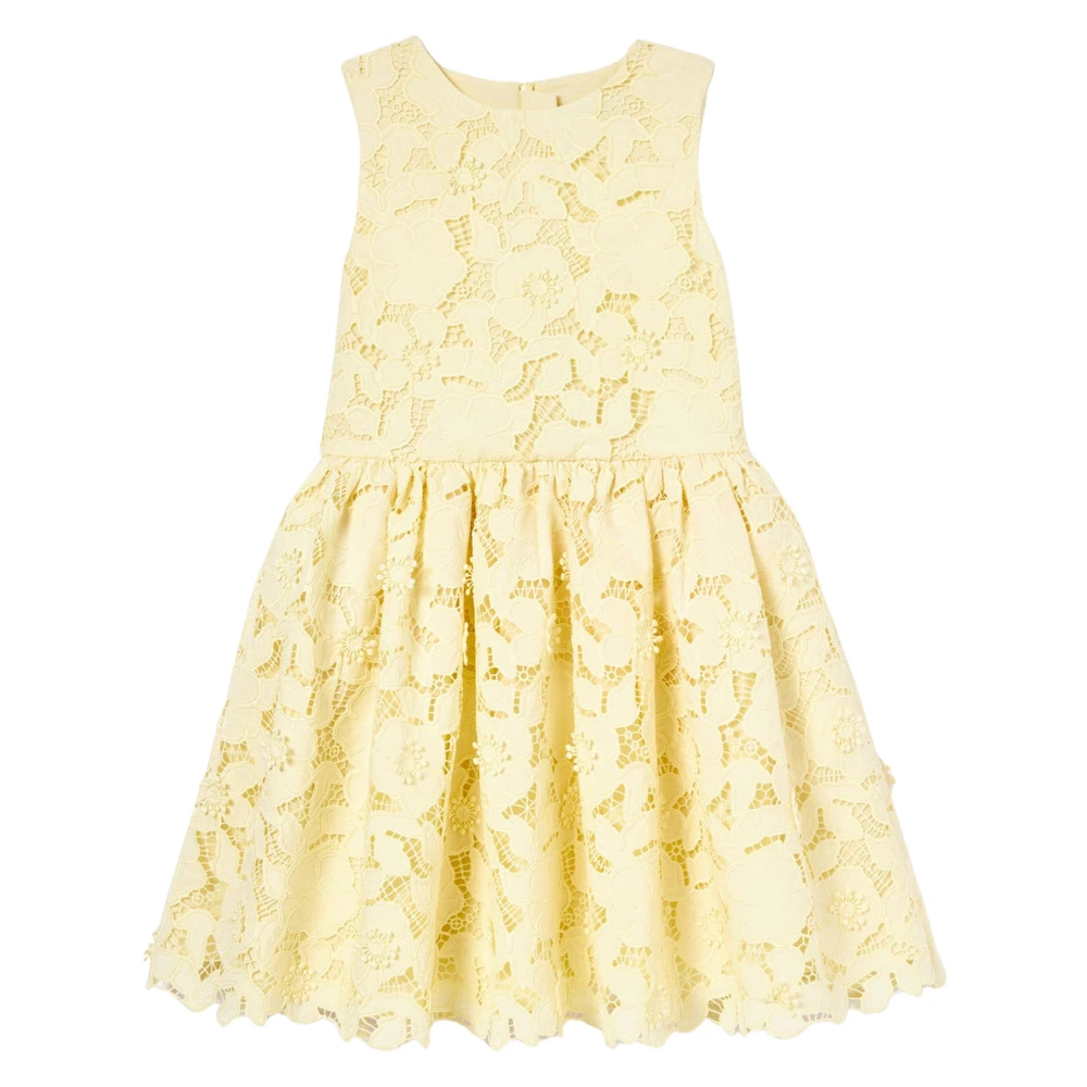 Self Portrait , Dresses, Female, Yellow, 5 Y, Sleeveless Lace Dress