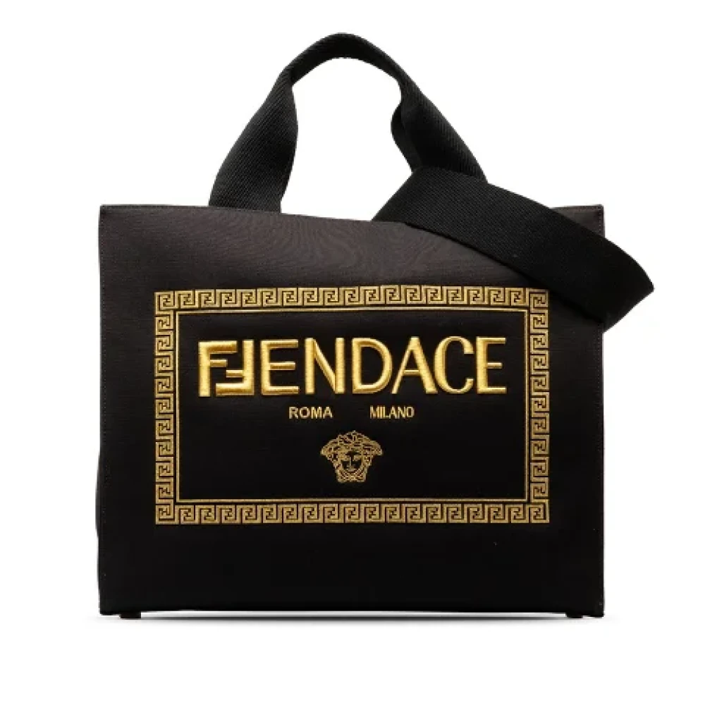 Fendi Vintage Pre-owned Canvas handbags Black Dames