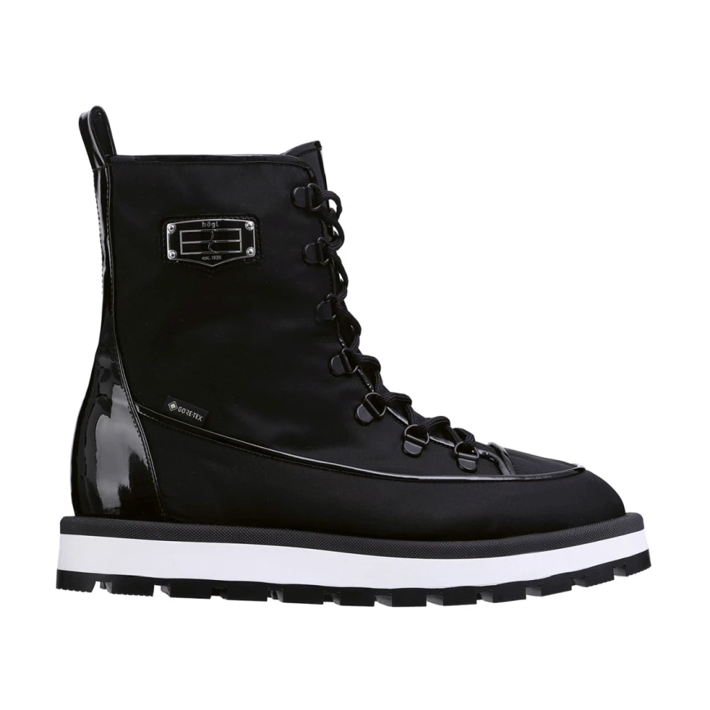 Högl Women's Black Lace-Up Boots, 3 Uk, Ankle Boots For