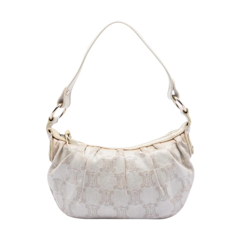 Celine Vintage Women's Beige Pre-Owned Shoulder Bag
