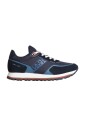 blauwe-polyester-en-leren-hardloopschoenen