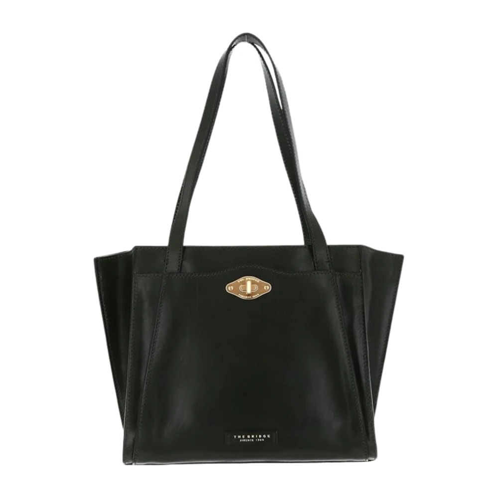 The Bridge Women's Black Barbara Leather Shopper Bag