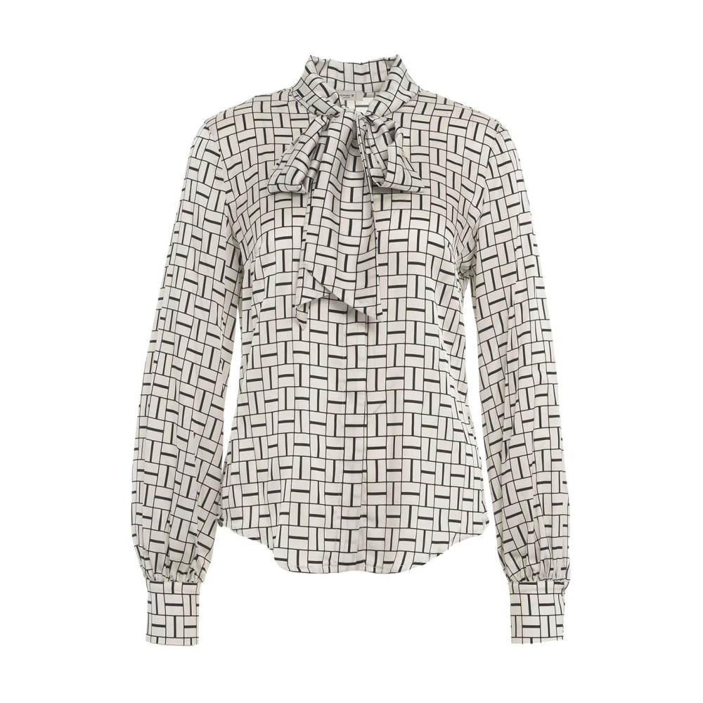 Himon's Elegante Witte Blouse met Sjaal White Dames