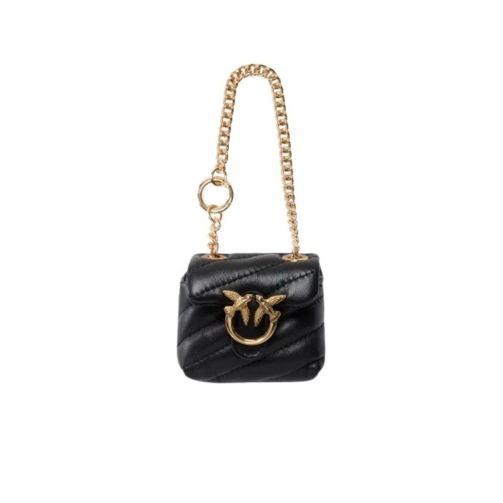 Pinko , Mini Bags, Female, Black, One Size, Nano Love Bag Puff