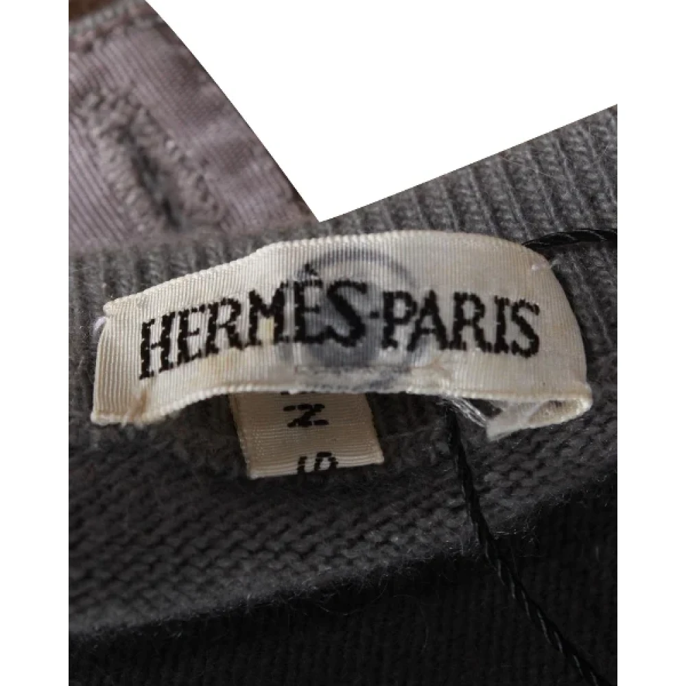 Hermès Vintage Pre-owned Wool tops Gray Dames
