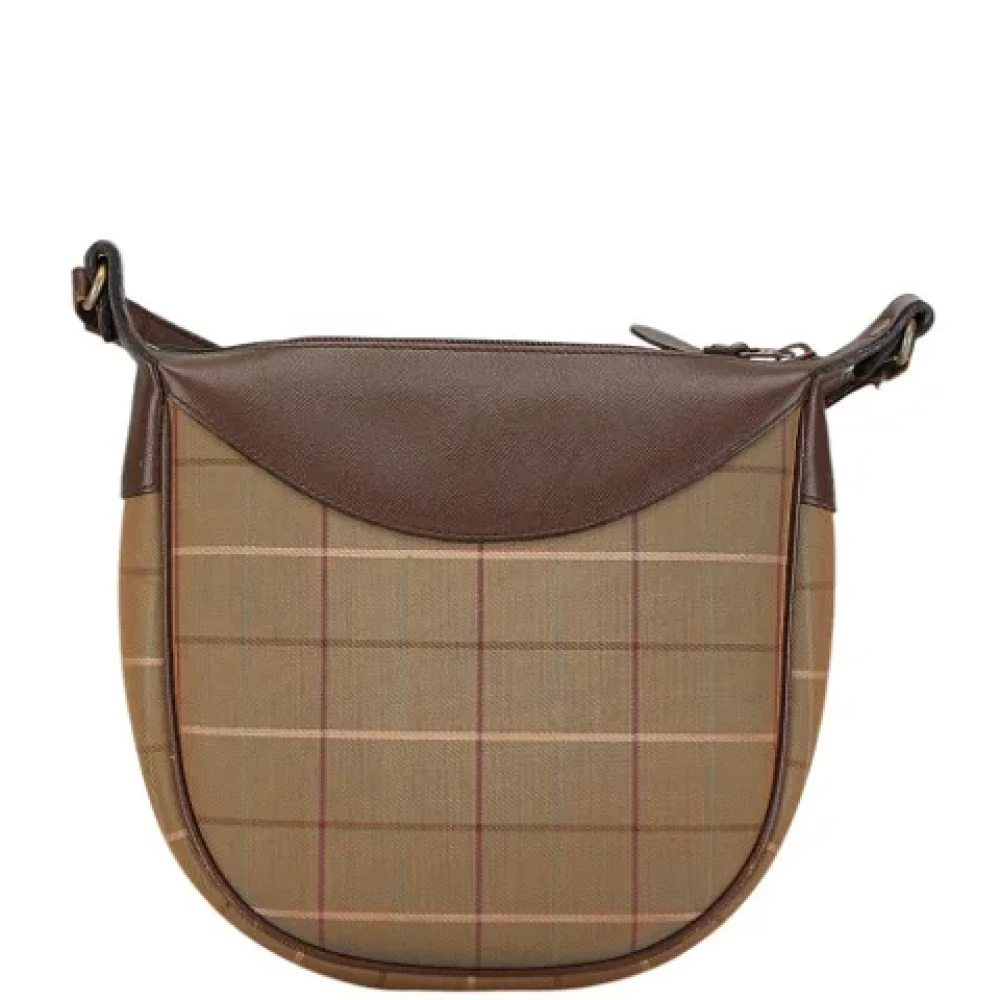 Burberry Vintage Pre-owned Canvas shoulder-bags Brown Dames