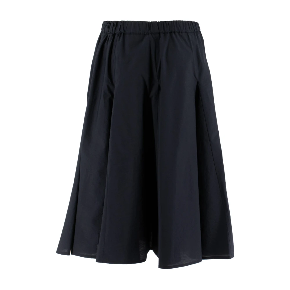Fabiana Filippi Geplooide Midi Rok in Flanel Blue Dames