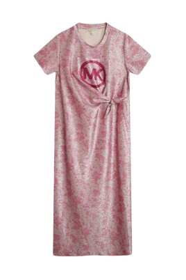 glitter-logo-long-dress-with-bow-detail