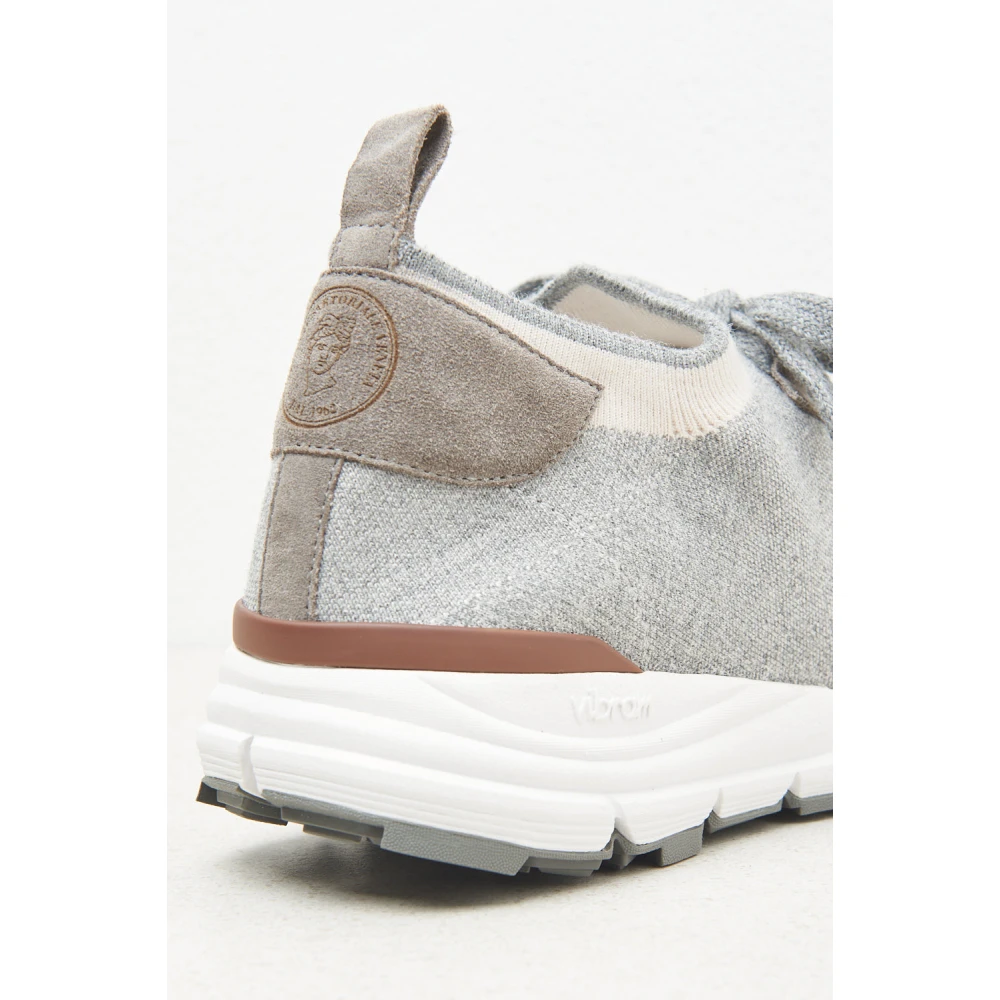 PESERICO Stoffen en echte leren sneakers Gray Heren