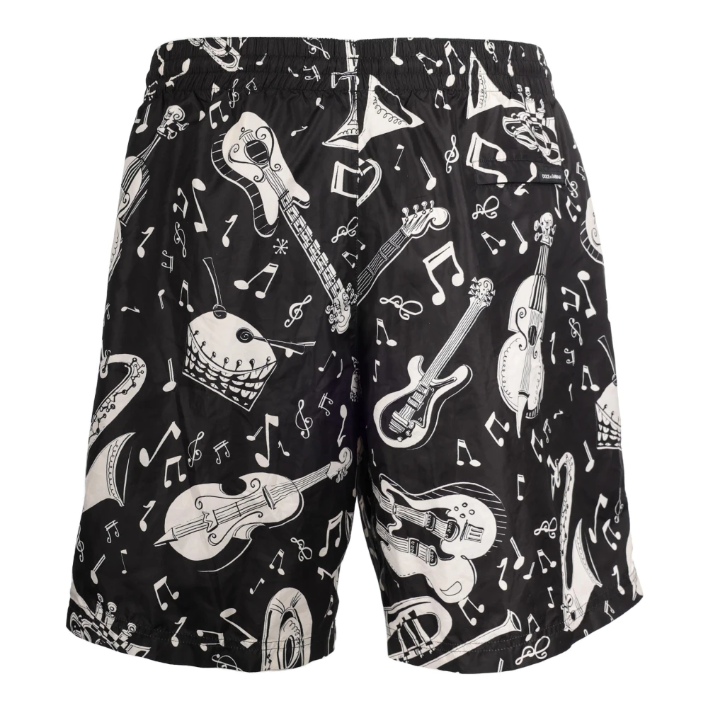 Dolce & Gabbana Instrument Print Zwembroek Black Heren