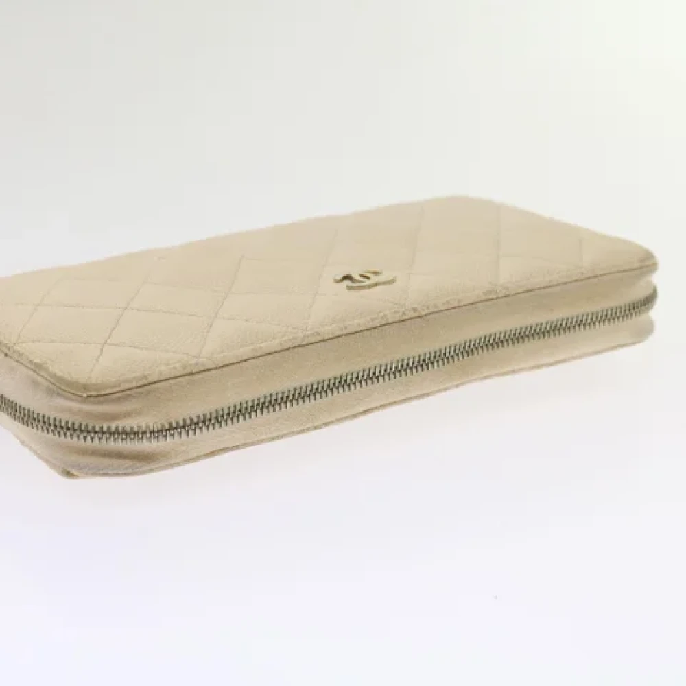 Chanel Vintage Pre-owned Leather wallets White Dames