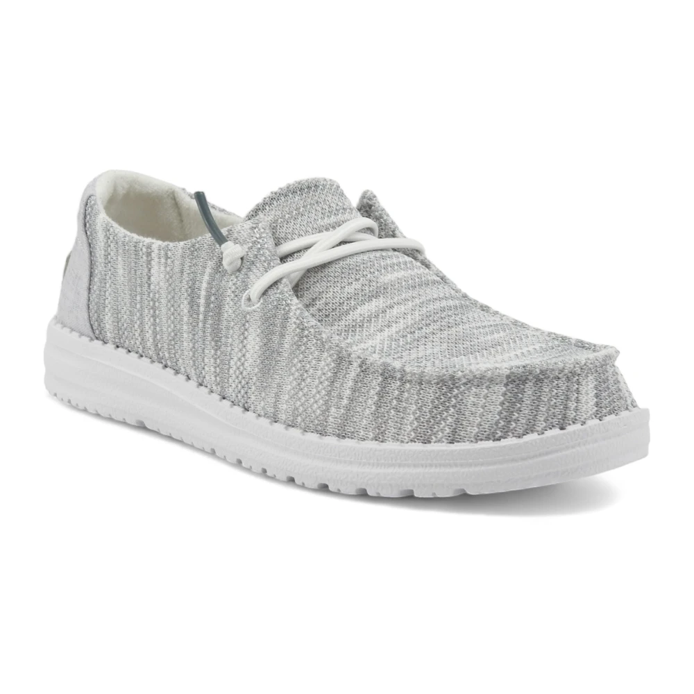 Hey Dude Gray Laced Shoes, Female, 7 Uk, Wendy Sox