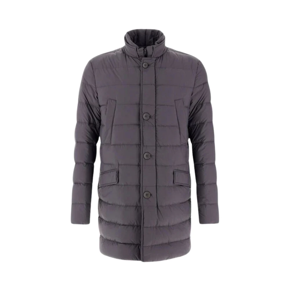 Herno Gewatteerde jas met afneembare bib Gray Heren
