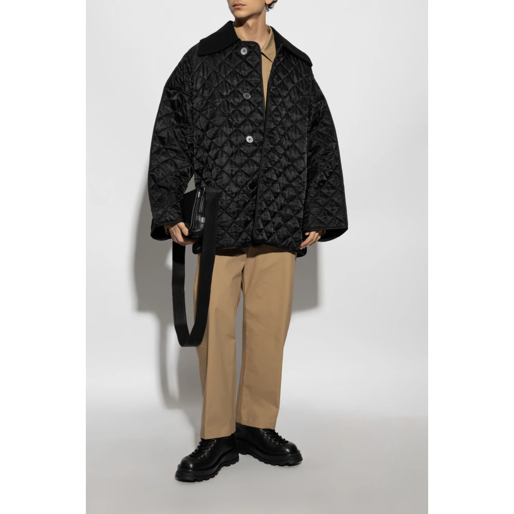 Jil Sander Gewatteerde jas Black Heren