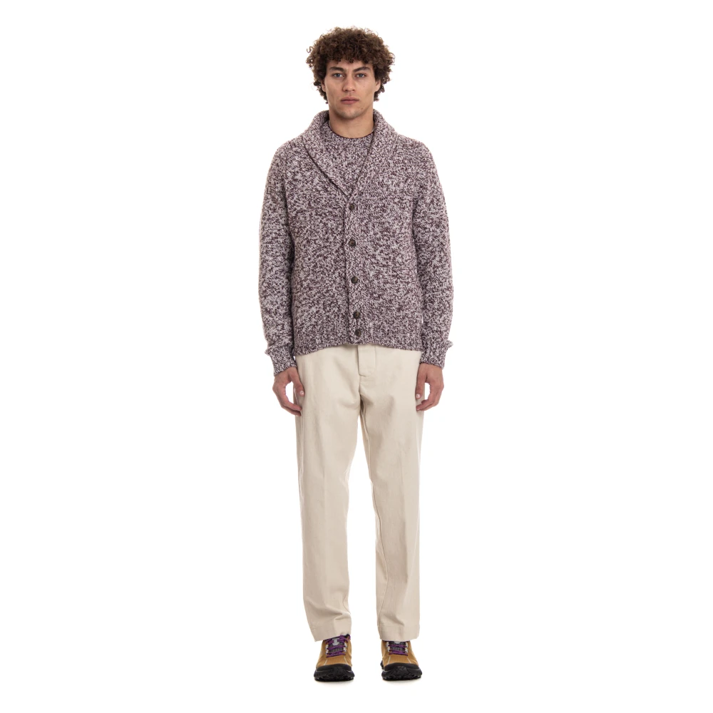 Barba Sjaalkraag Mouliné Stof Jas Multicolor Heren