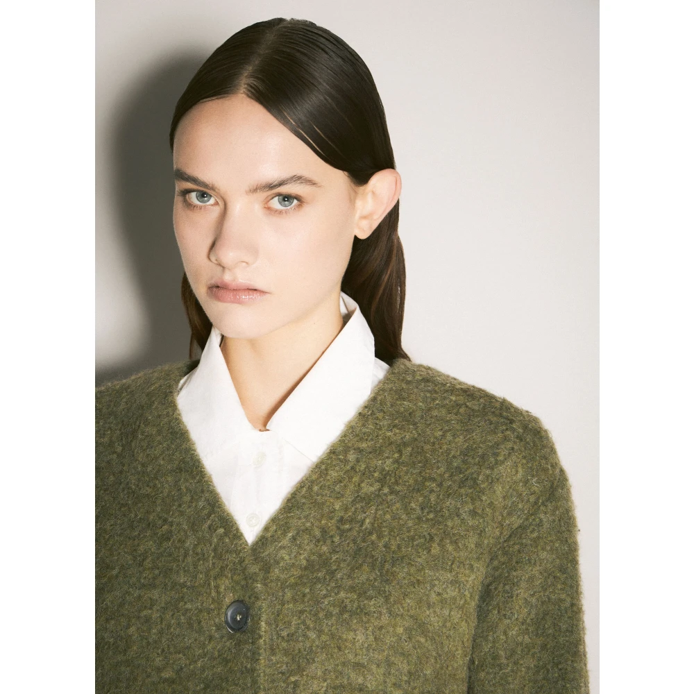 Our Legacy Gezellige Fuzzy Cardigan Sweater Green Dames
