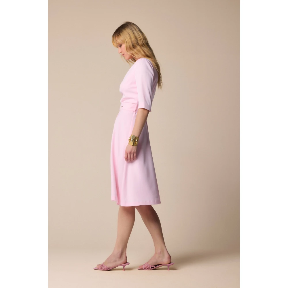 Kocca Elegante Midi Jurken voor Vrouwen Pink Dames