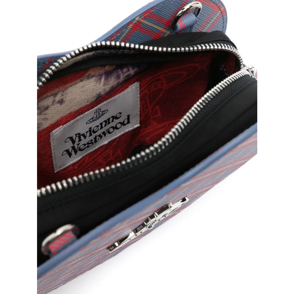 Vivienne Westwood Korenbloemblauwe Tartan Schoudertas Multicolor Dames