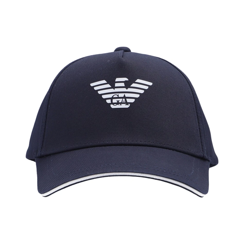 Emporio Armani Blue Eagle-Print Baseball Cap - Male - Hats & Caps - One Size - Accessories
