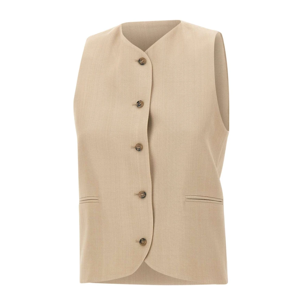 Loulou Studio Women's Beige Paco Vest