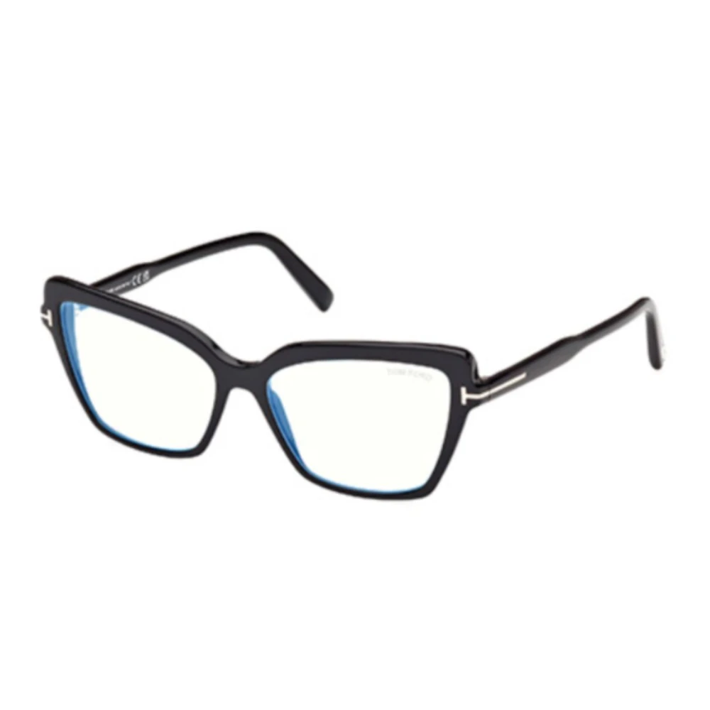 Tom Ford Unisex Black Glasses, 55 Mm, Cat-Eye Frame