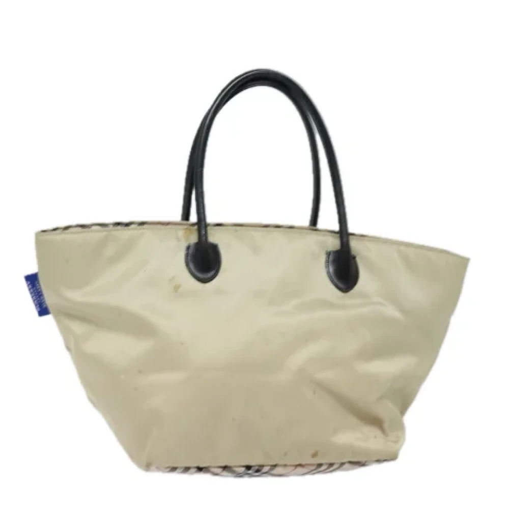 Burberry Vintage Pre-owned Fabric handbags Beige Dames