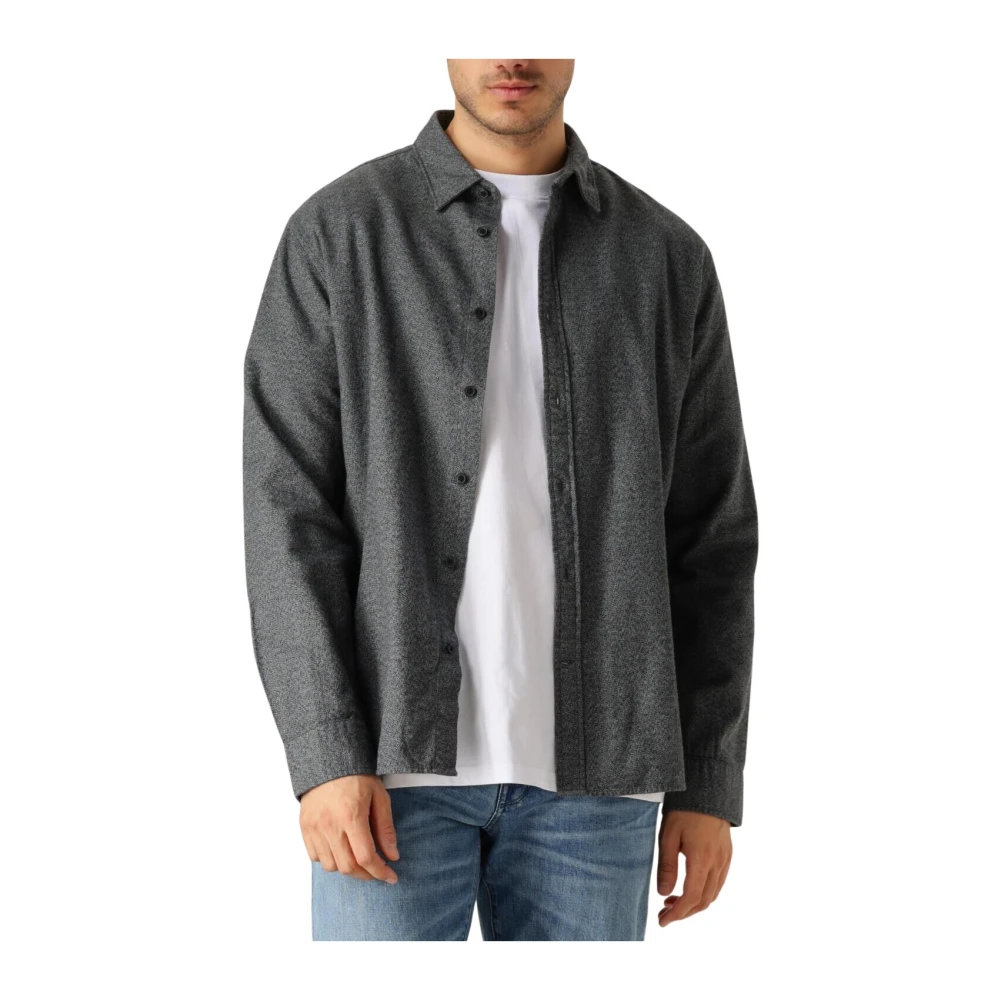 Selected Homme Flanellen Mix Shirt voor Mannen Blue Heren