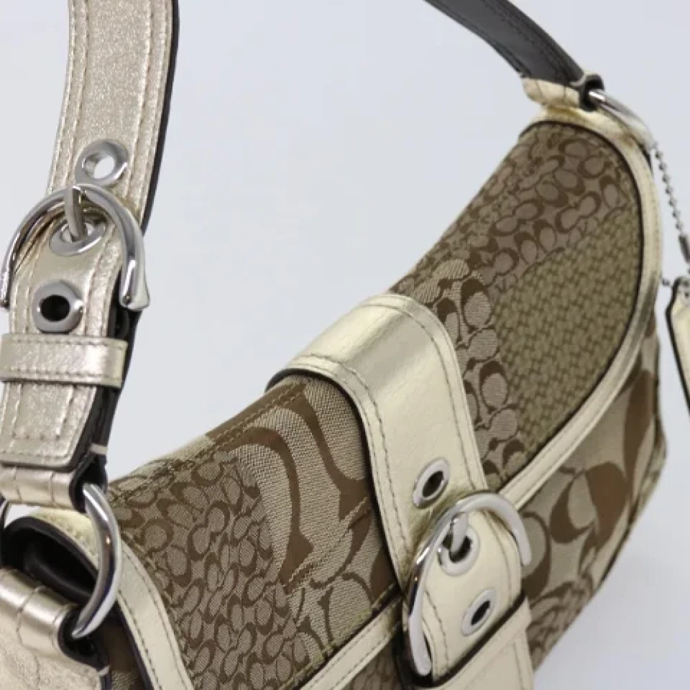 Coach Pre-owned Canvas shoulder-bags Beige Dames