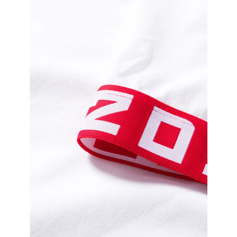 Dsquared2 Witte Crewneck Logo T-shirt White Heren