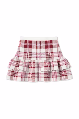 plaid-ruffled-skirt