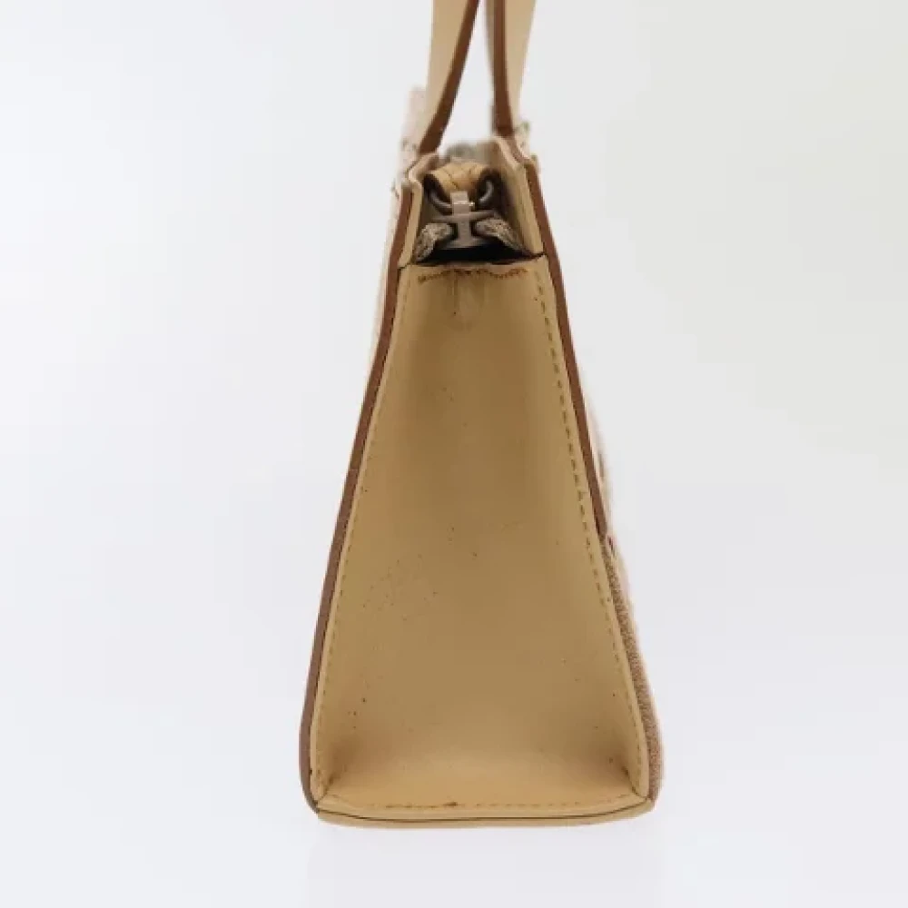 Burberry Vintage Pre-owned Leather handbags Beige Dames