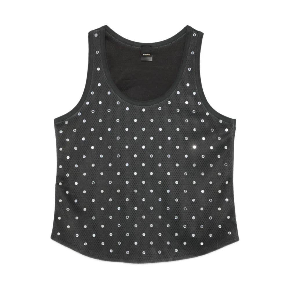 Pinko Women's Black Sleeveless Tops - Sleeveless Tops - S - Tops