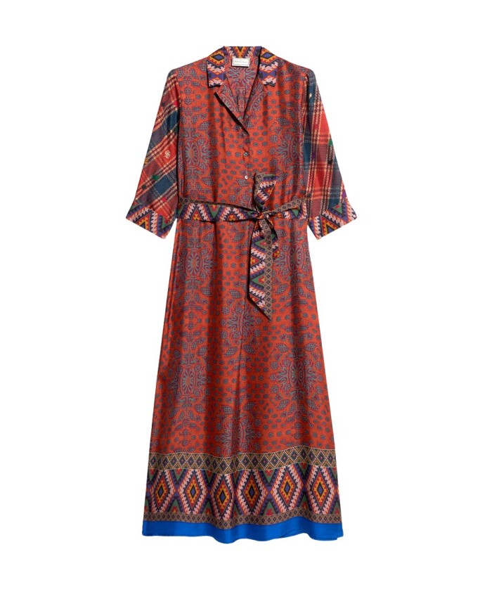 robe-chemise-en-soie-avec-motifs-uniques