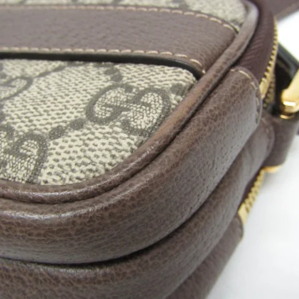 Gucci Vintage Pre-owned Leather crossbody-bags Beige Dames