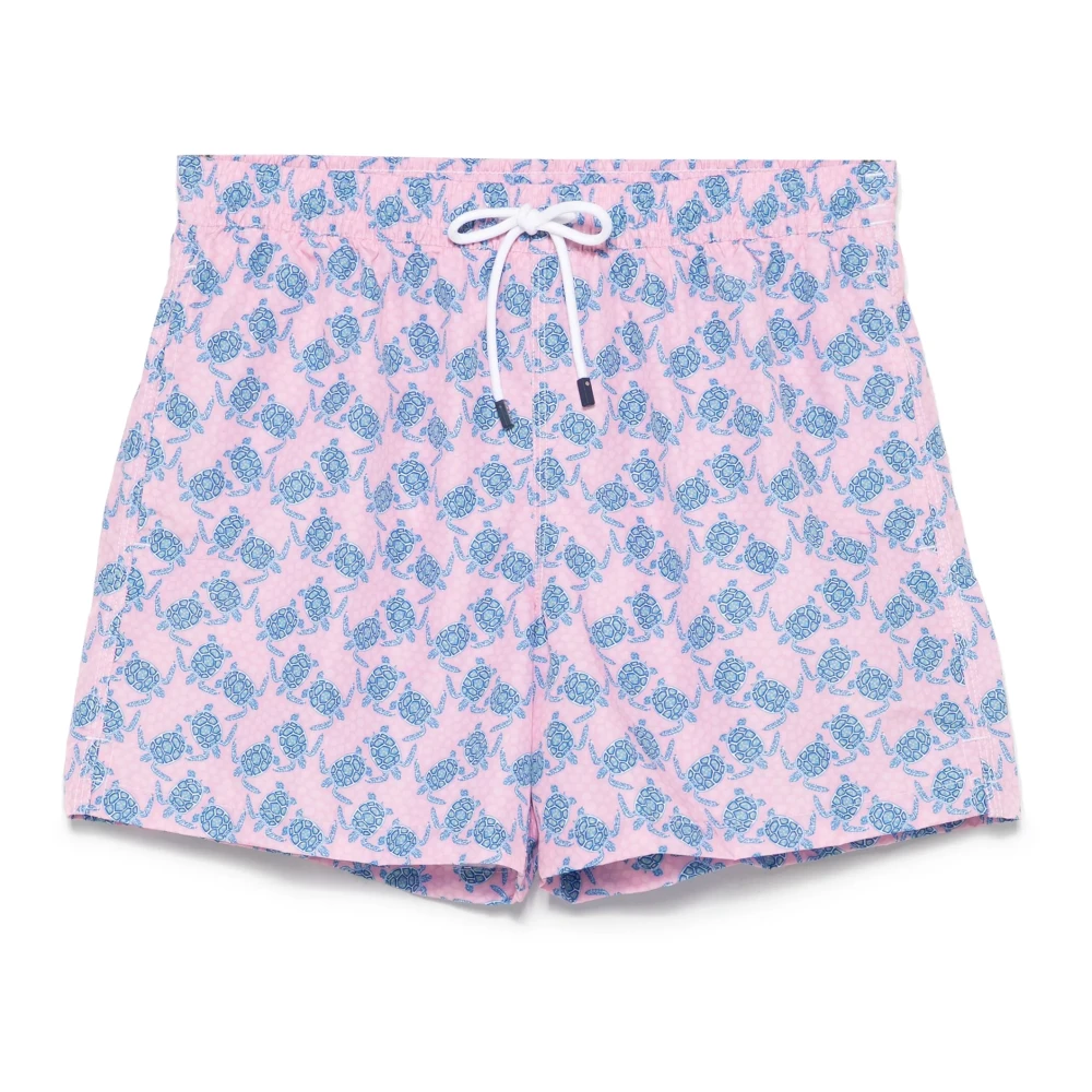 Fedeli Polyester Zwemshorts met Elastische Band Pink Heren