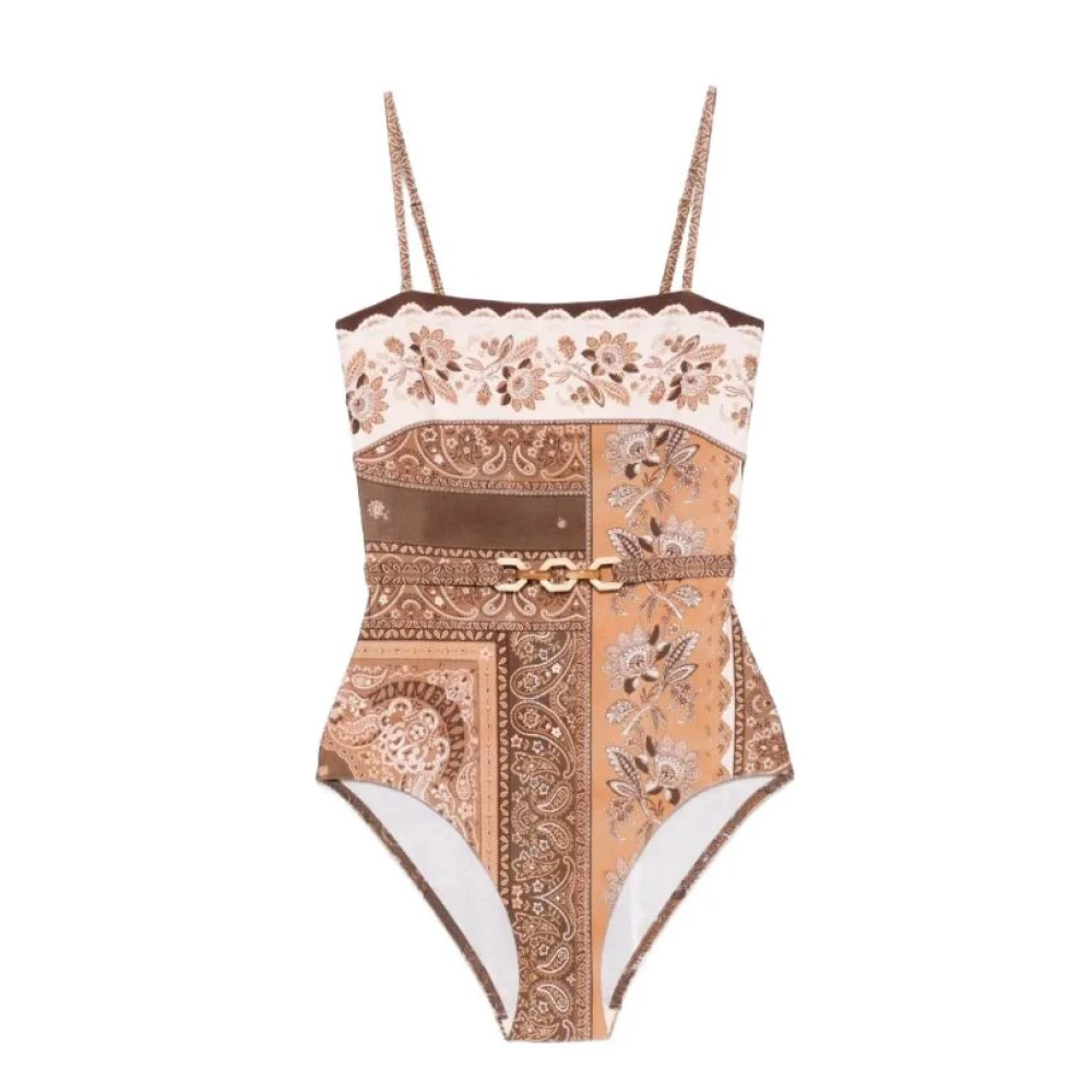Zimmermann Women's Multicolor Lucky Bandeau One-Piece - Swimsuits - Xl - Swimwear