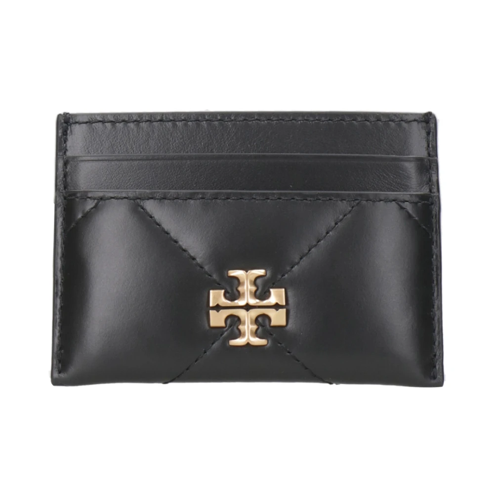 TORY BURCH Zwarte Nappa Leren Kaarthouder Black Dames