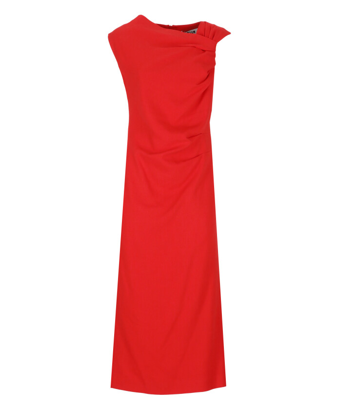 robe-rouge-sans-manches-en-viscose-avec-drape