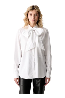 Skjorta med rosett i poplin